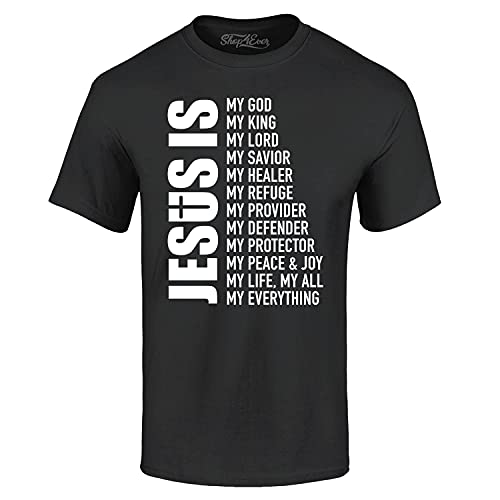 Jesus My Everything: Christian T-Shirt, Black, Large