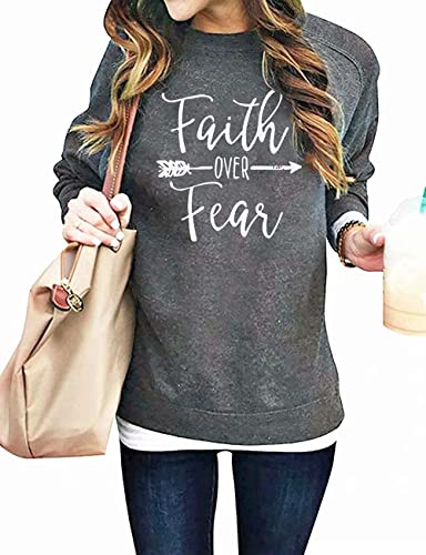 Faith Over Fear: Women's Christian Inspirational Sweatshirt