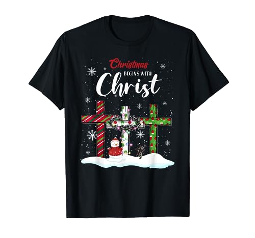 Christ-Centered Snowman Xmas Tee: Embrace Christmas's True Meaning
