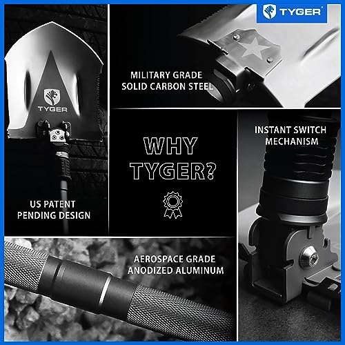 Tyger Shovel TG-SV8U3217: 16-in-1 Survival Tool