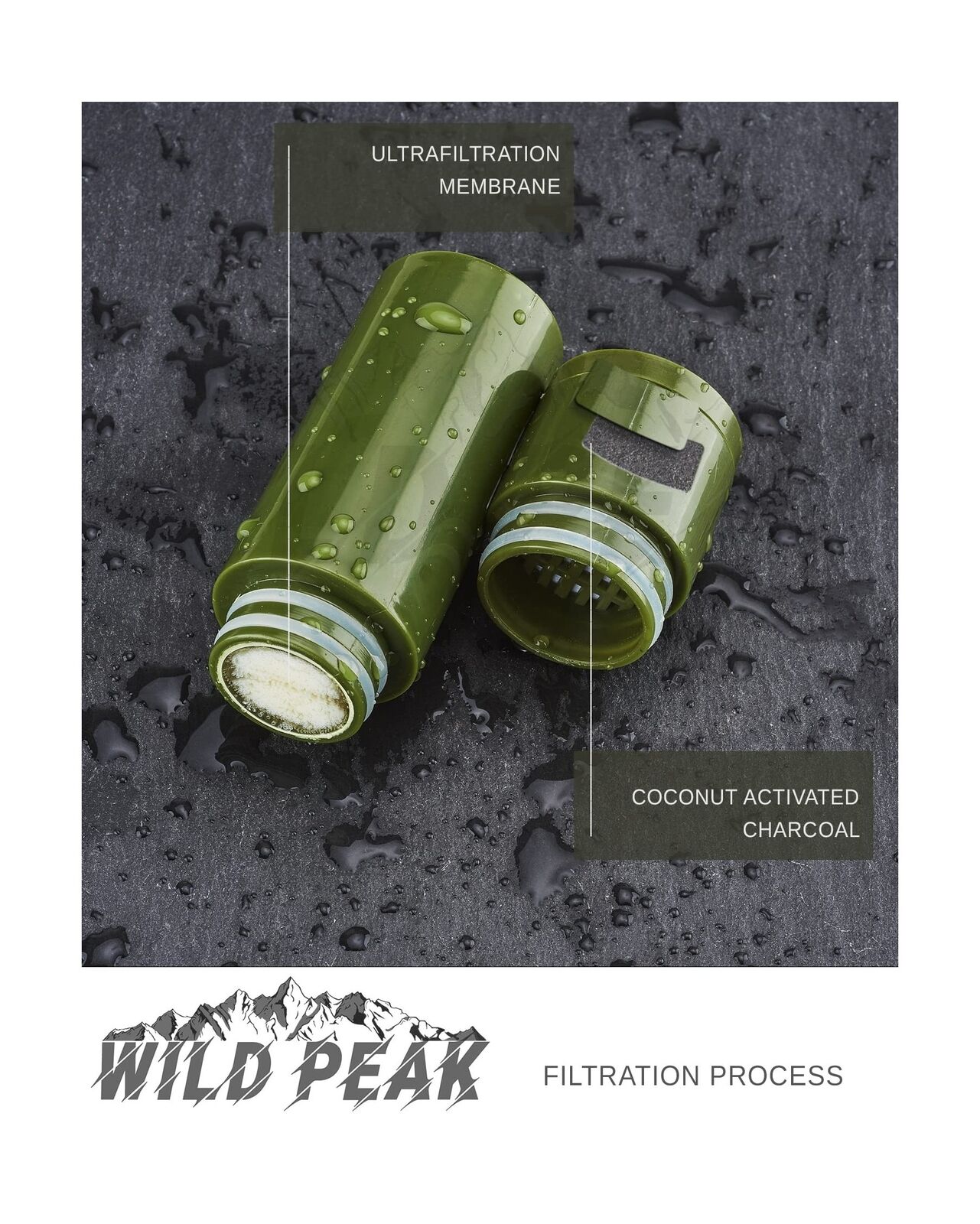 Wild Peak Outdoor Tactical Water Filter Pump
