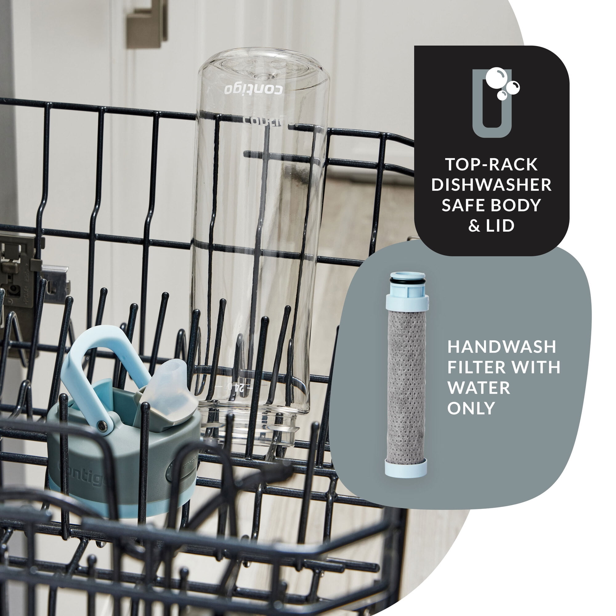 Prepper's Water Bottle with Filter & Straw Lid