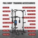 Smith Machine Power Rack with Cable Crossover System