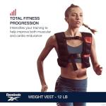 Reebok 12 lb Adjustable Weighted Vest for Workouts