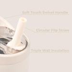 Stainless Steel Insulated Tumbler with Straw, 32oz