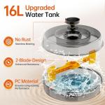 YAMO Home Water Rower with Bluetooth and LCD Display