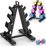 TomCare 4-Tier A-Frame Dumbbell Rack Storage