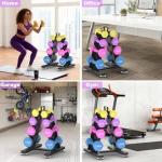TomCare 4-Tier A-Frame Dumbbell Rack Storage
