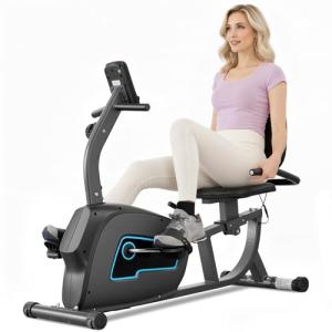 Sturdy Recumbent Exercise Bike with Heart Rate Monitor