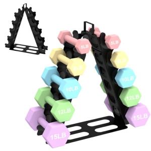 5-Tier A-Frame Dumbbell Rack for Weight Storage