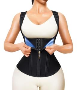 Junlan Women's Sauna Sweat Vest - Medium Black