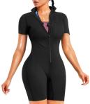 Junlan Women's Sauna Suit Full Body Workout Jumpsuit