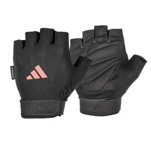 adidas Adjustable Fingerless Weight Lifting Gloves - Pink