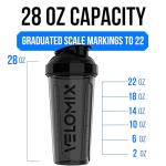 VELOMIX - 2 Pack Leak Proof Protein Shaker Bottles
