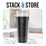 VELOMIX - 2 Pack Leak Proof Protein Shaker Bottles