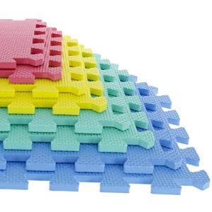 Interlocking Nontoxic Exercise and Play Floor Mats
