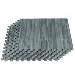 Wood Grain Interlocking Foam Floor Mats, 24"x24