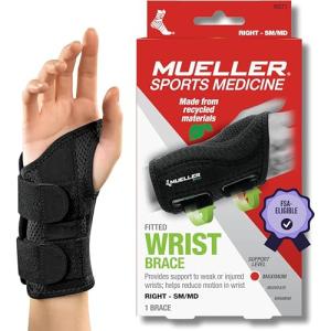 Mueller Fitted Wrist Brace in Green Line