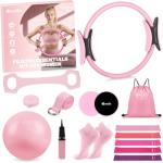 Hoedia Pilates Kit with Ring, Ball, Resistance Bands
