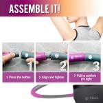 FEECCO Adjustable Weighted Fitness Hoop for Weight Loss