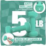 Yes4All 5 lbs Neoprene Dumbbell Pair - Dark Green