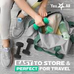 Yes4All 5 lbs Neoprene Dumbbell Pair - Dark Green