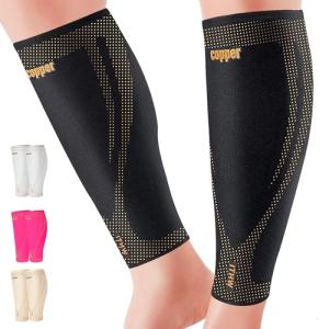 Copper Calf Compression Sleeves for Running and Relief