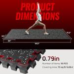 Extra-Thick Interlocking Gym Floor Mats - 18 Pcs