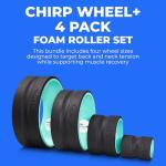 Chirp 4-Piece Foam Back Roller Set