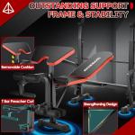 660lbs 6-in-1 Adjustable Weight Bench Set