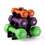 32 lb Neoprene Dumbbell Set with Rack