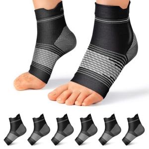 6 Pairs Plantar Fasciitis Compression Socks Size L