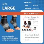 6 Pairs Plantar Fasciitis Compression Socks Size L
