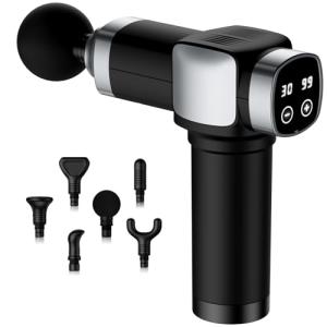 CAMEFER Portable Deep Tissue Massage Gun with Attachments