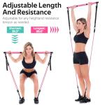Pink Pilates Bar Kit with Resistance Bands