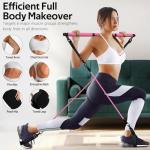Pink Pilates Bar Kit with Resistance Bands