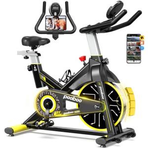 pooboo Stationary Exercise Bike with Workout App