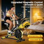 pooboo Indoor Spin Bike with App and Adjustable Resistance