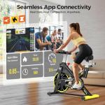 pooboo Indoor Spin Bike with App and Adjustable Resistance
