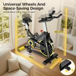 pooboo Indoor Spin Bike with App and Adjustable Resistance