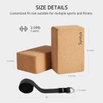 Syntus Yoga Block and Strap Set with Cork