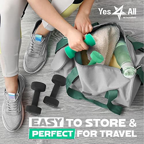 Yes4All 5 lbs Neoprene Dumbbells Set of 2