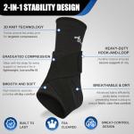 ABIRAM Compression Ankle Brace Foot Sleeve Pair