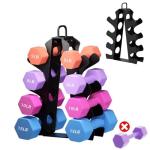 Compact 4-Tier Dumbbell Rack for Home Gyms