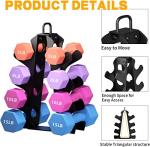 Compact 4-Tier Dumbbell Rack for Home Gyms