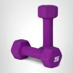 CAP Barbell 2.3kg Purple Neoprene Dumbbells