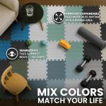 Protective Gym Floor Mat Set - Puzzle Design