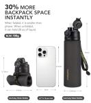 20oz Collapsible Water Bottle, Leak Proof & BPA-Free