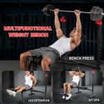 Adjustable Weight Bench Set with Squat Rack
