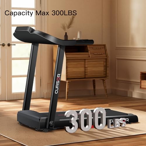Quiet Folding Treadmill with Pulse Sensor, 2.5 HP